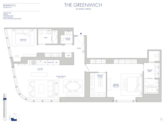 $5,200,000 | 125 Greenwich Street, Unit 81C | Financial District