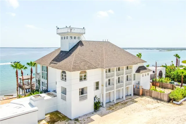 an aerial view of a ocean