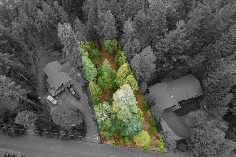 3988 Pearl Road Pollock Pines, CA 95726 - Photo 4 of 15 an aerial view of a house with a yard and greenery