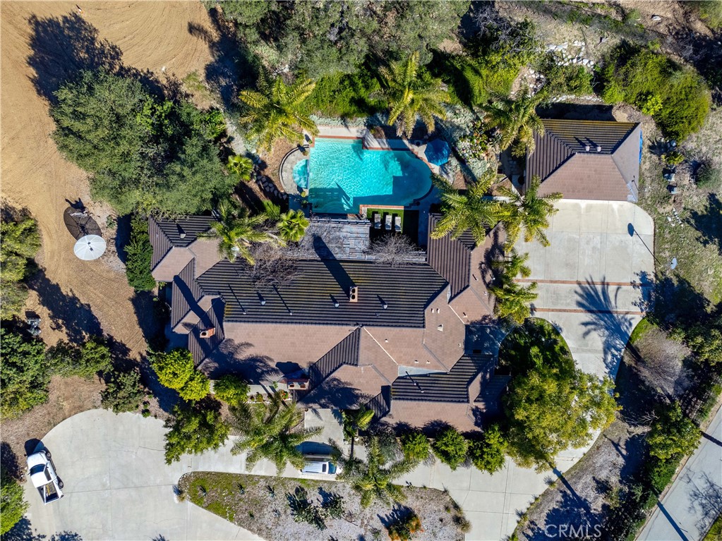 99 Bliss Canyon Road Bradbury, CA 91008 - Photo 3 of 49 an aerial view of a house with a yard