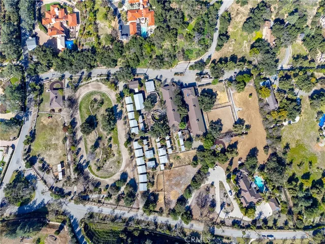 an aerial view of multiple house