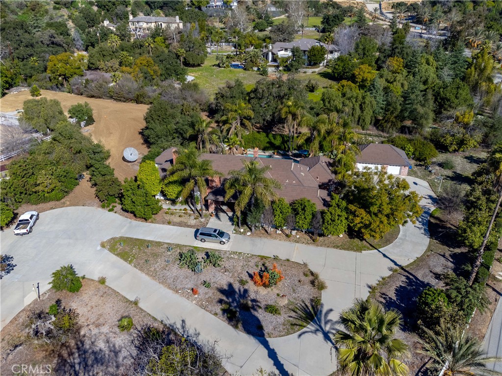 99 Bliss Canyon Road Bradbury, CA 91008 - Photo 4 of 49 an aerial view of a house with a yard and lake view
