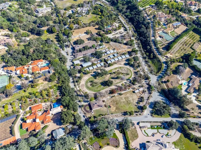 an aerial view of multiple house