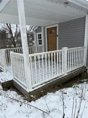 a view of a wooden deck