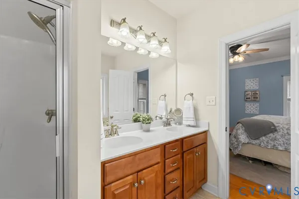 a room with gym equipment and white walls