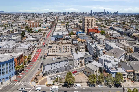 an aerial view of a city