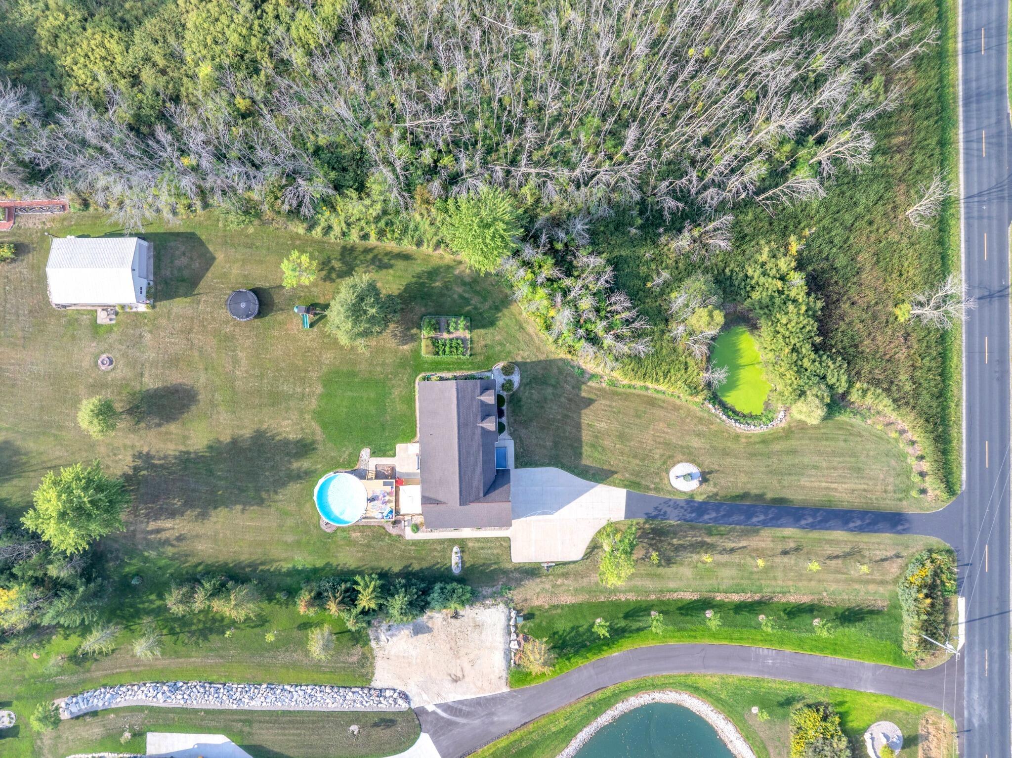 514 North Alverno Road Manitowoc Rapids, WI 54220 - Photo 40 of 44 Aerial Overhead