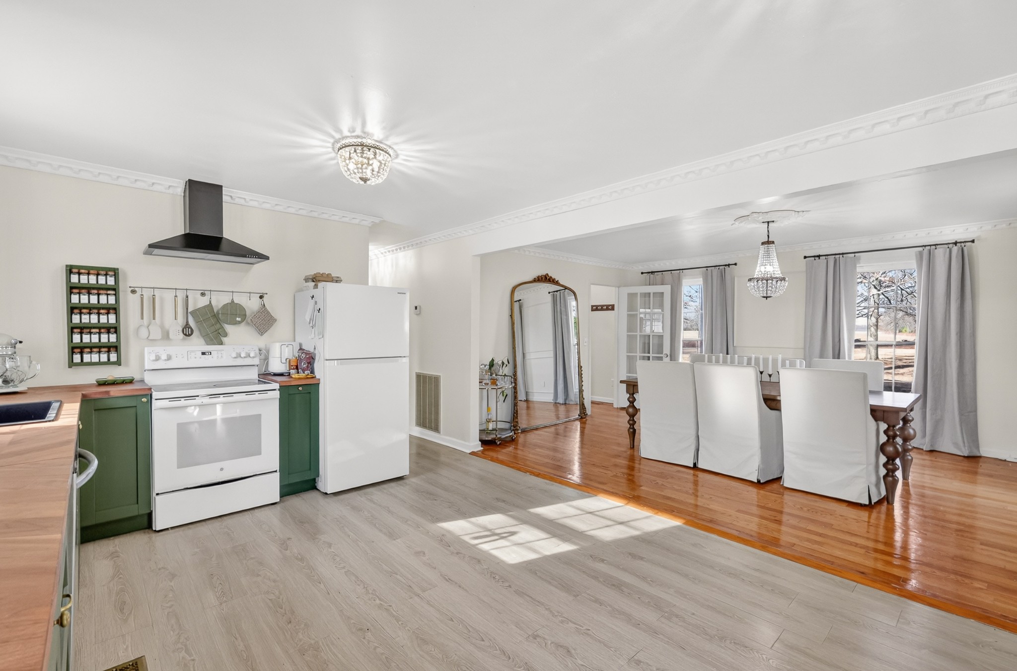 175 Dry Weakley Road Ethridge, TN 38456 - Photo 16 of 49 a view of a kitchen with furniture and wooden floor