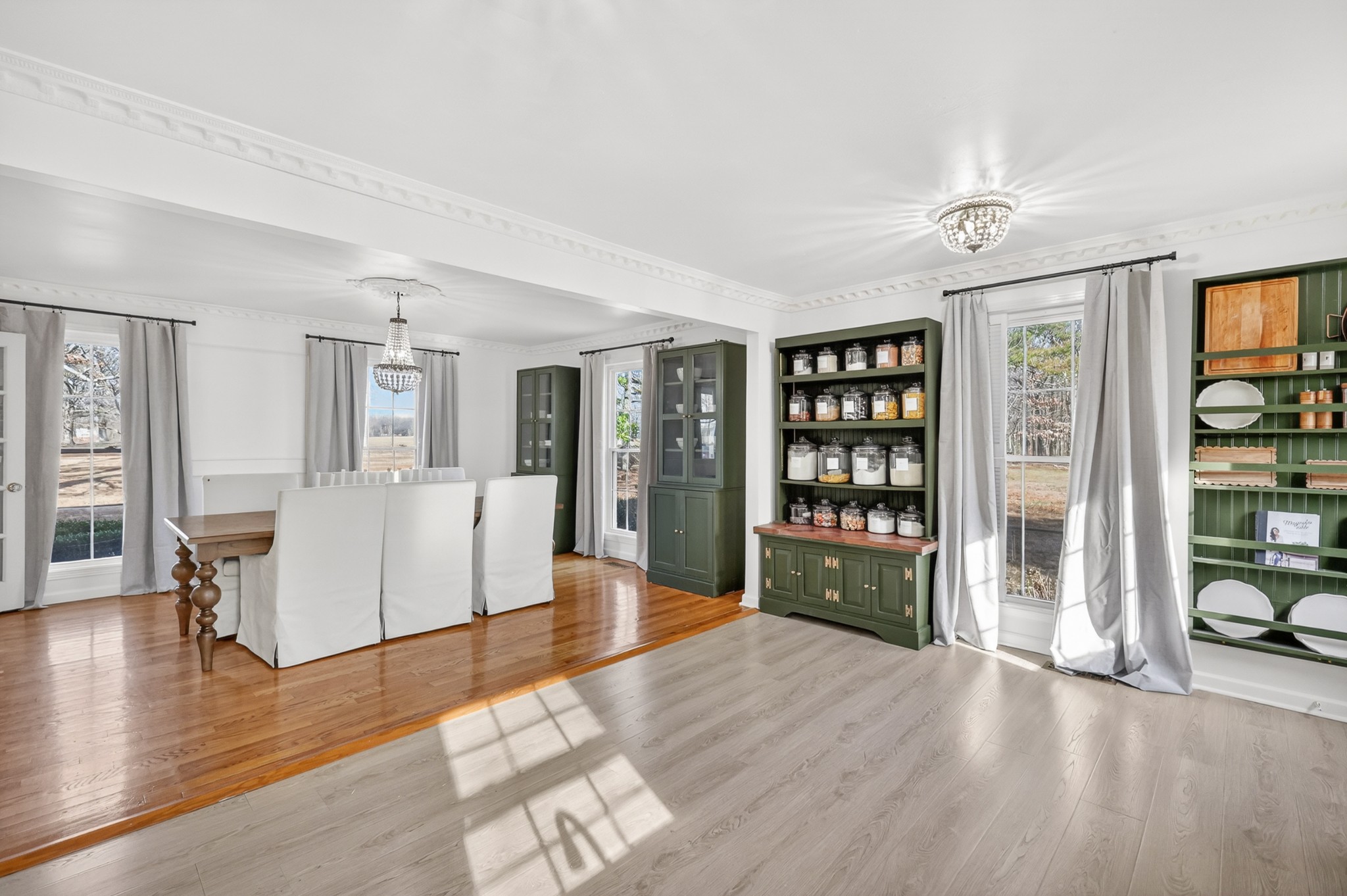 175 Dry Weakley Road Ethridge, TN 38456 - Photo 17 of 49 an empty room with wooden floor and windows