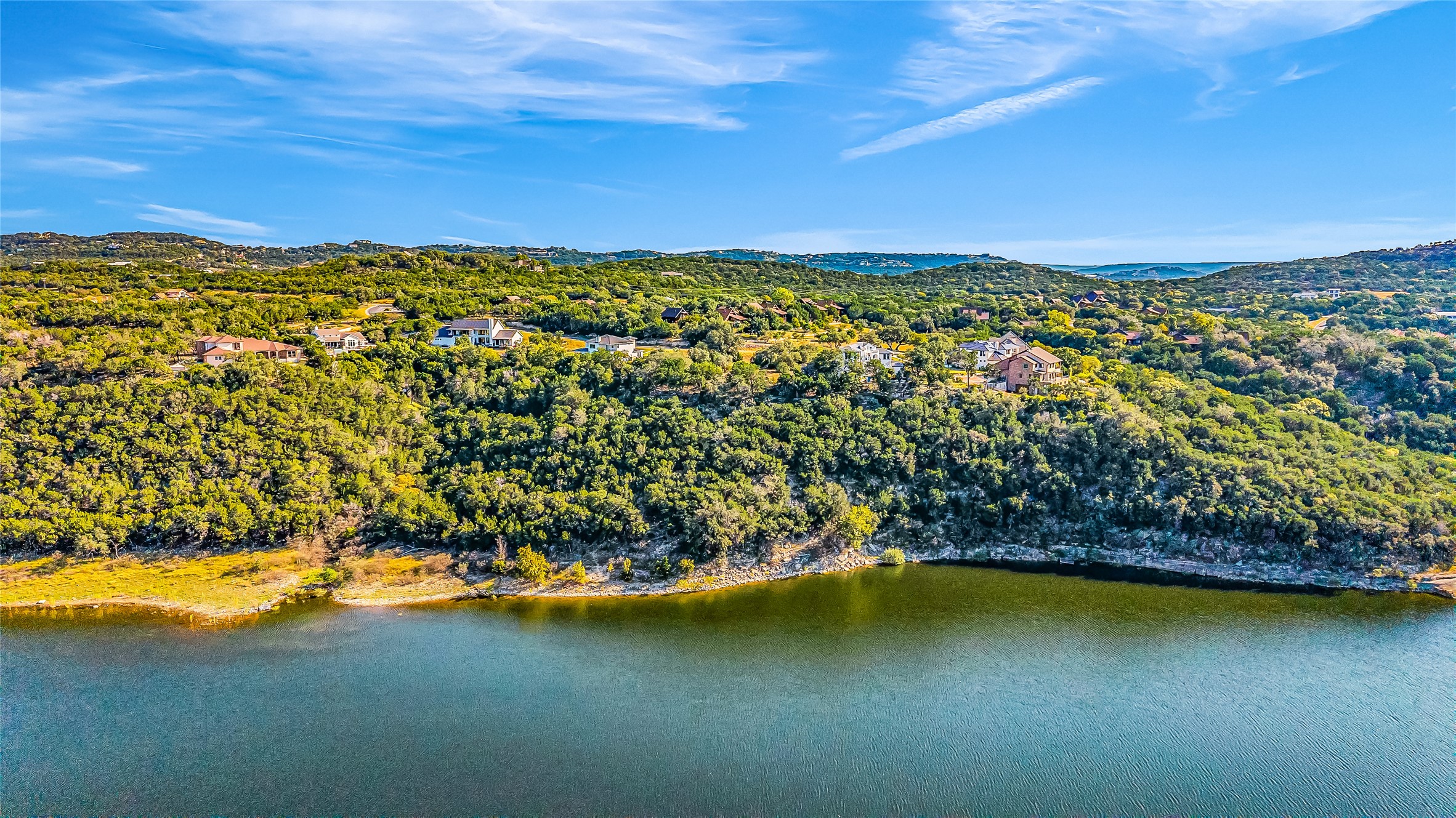 Aerial view of property waterfront