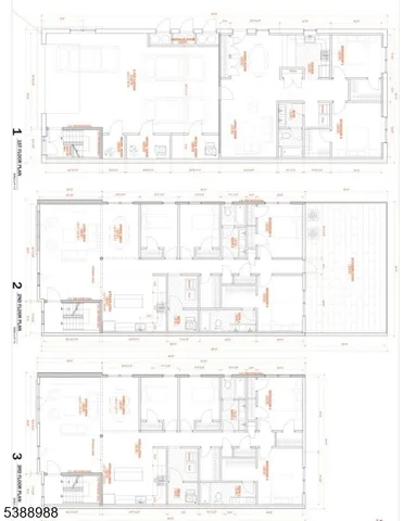 a picture of a glass window with a white building