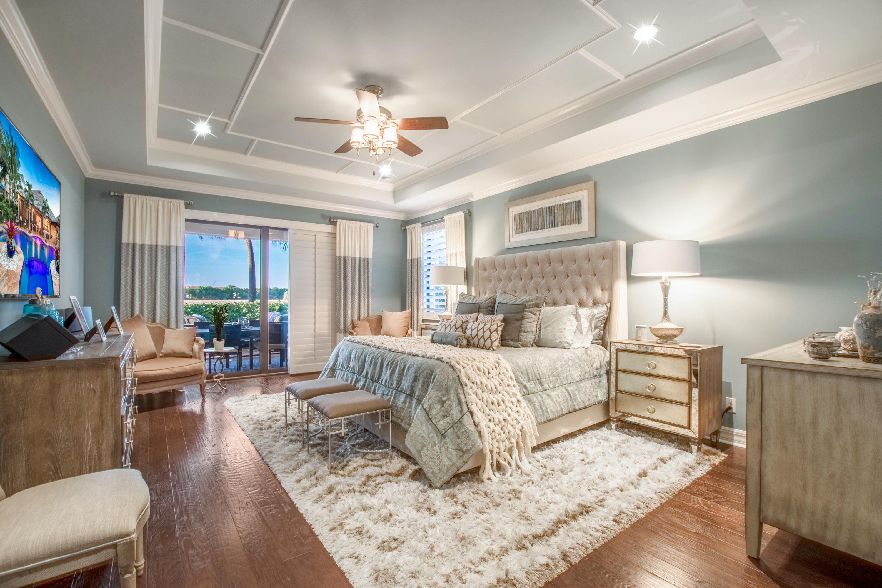 10817 Pisa Road Wellington, FL 33414 - Photo 12 of 30 Master Bedroom w/view of Pool