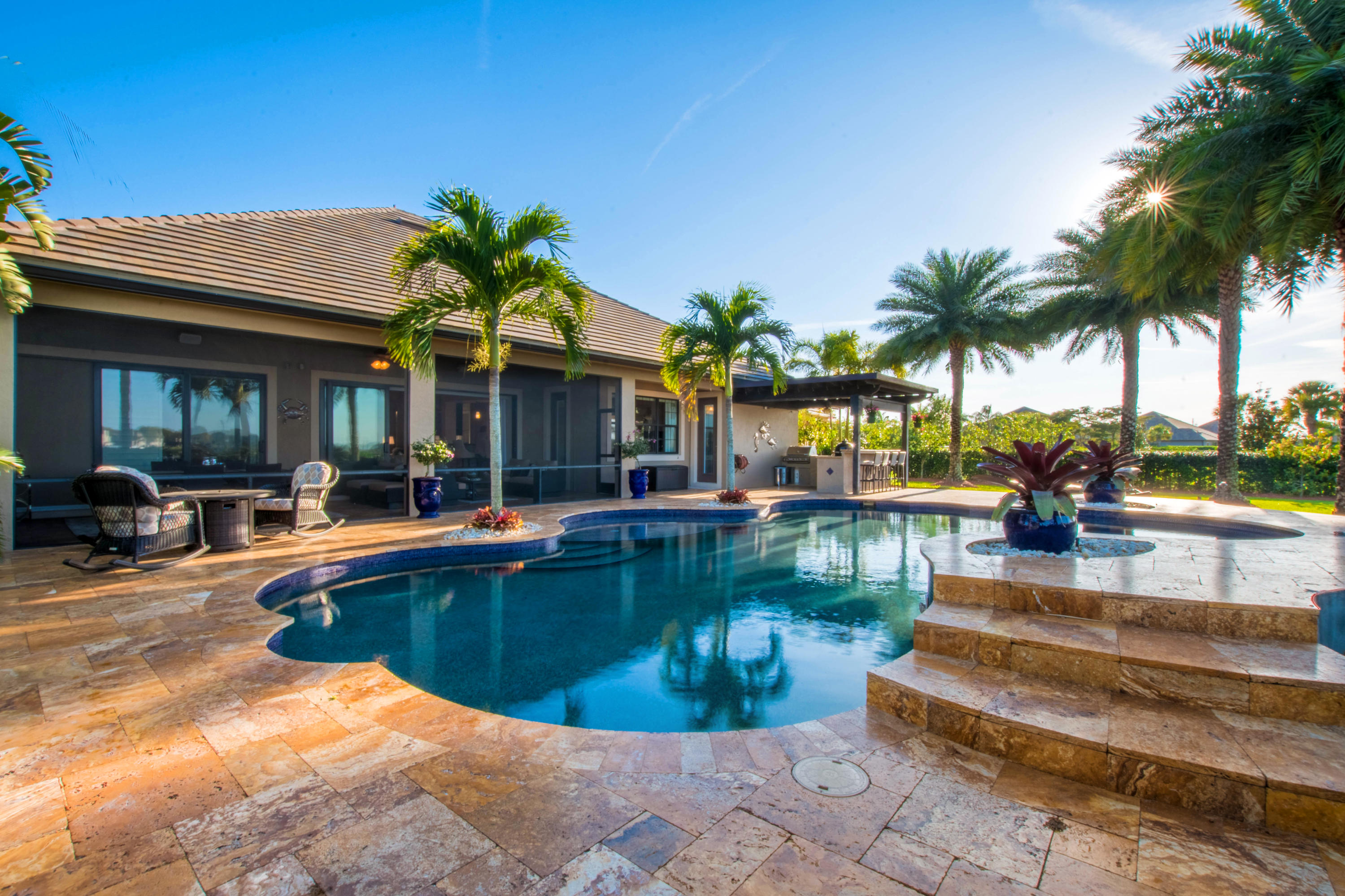 10817 Pisa Road Wellington, FL 33414 - Photo 24 of 30 Rear of house w/custom pool