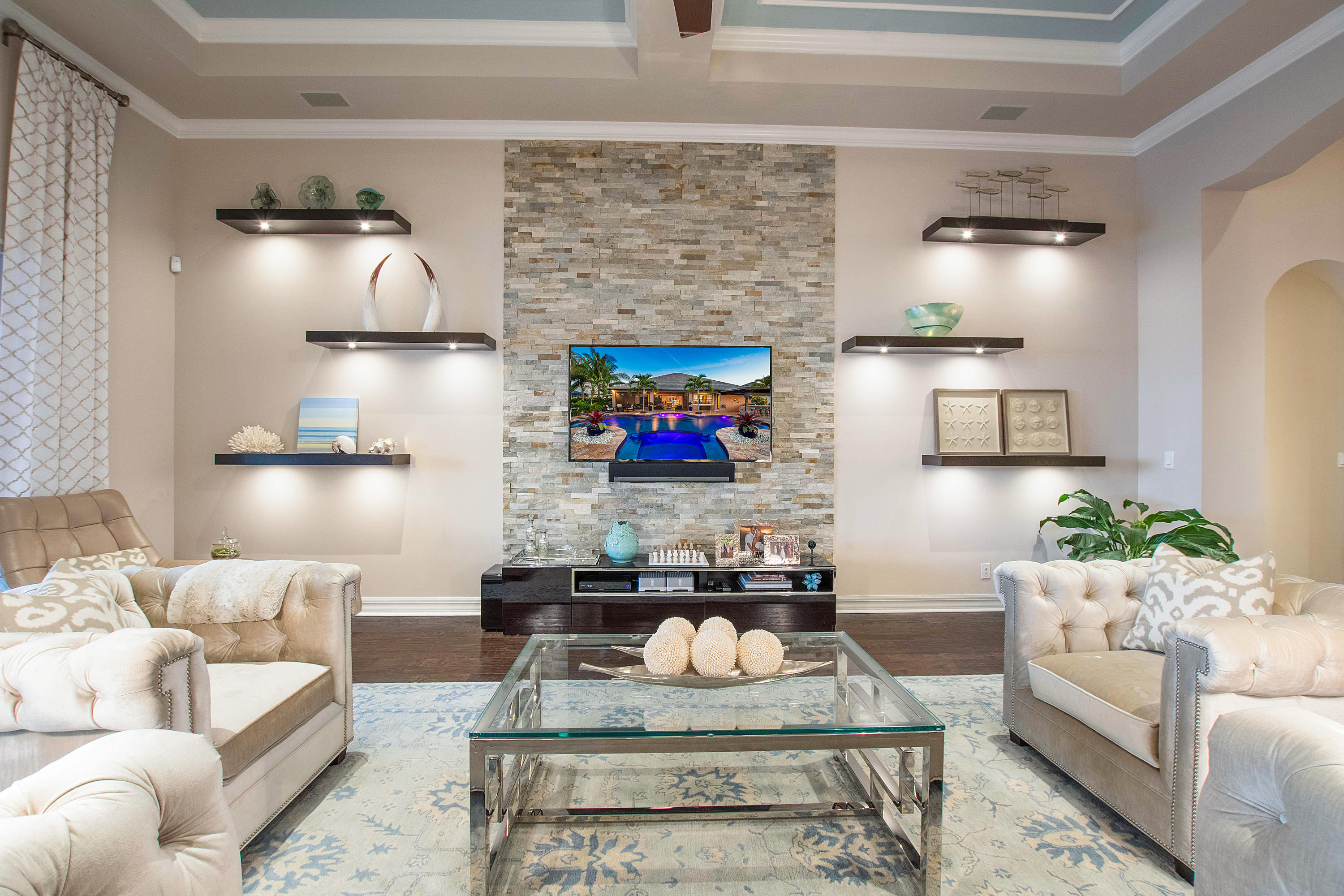 10817 Pisa Road Wellington, FL 33414 - Photo 6 of 30 Great Room w/Stone Wall