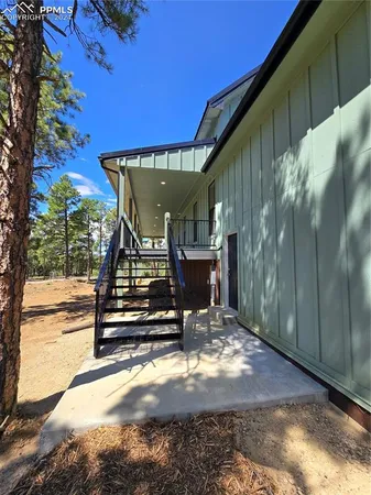 a view of a wooden door