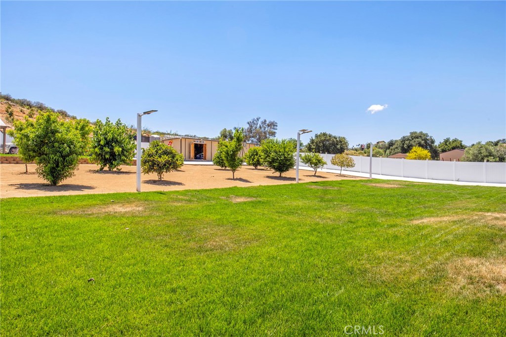 32797 Hayden Road Menifee, CA 92584 - Photo 37 of 51 a view of yard with swimming pool and trees