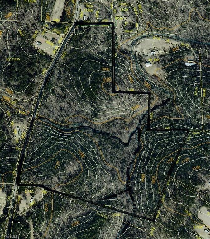 Topo of the property, there are two knolls on the property and Pinch Gut Creek runs through the propery