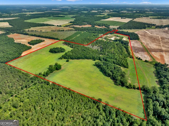 an aerial view of a residential houses with outdoor space