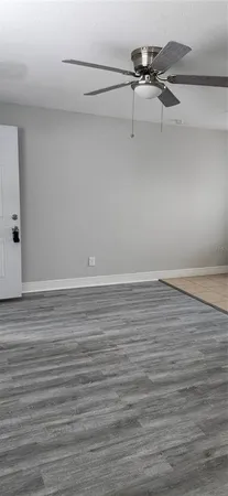 a view of a room with an empty space