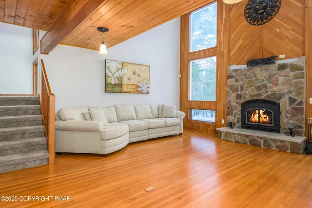 a view of livingroom with furniture and wooden floor