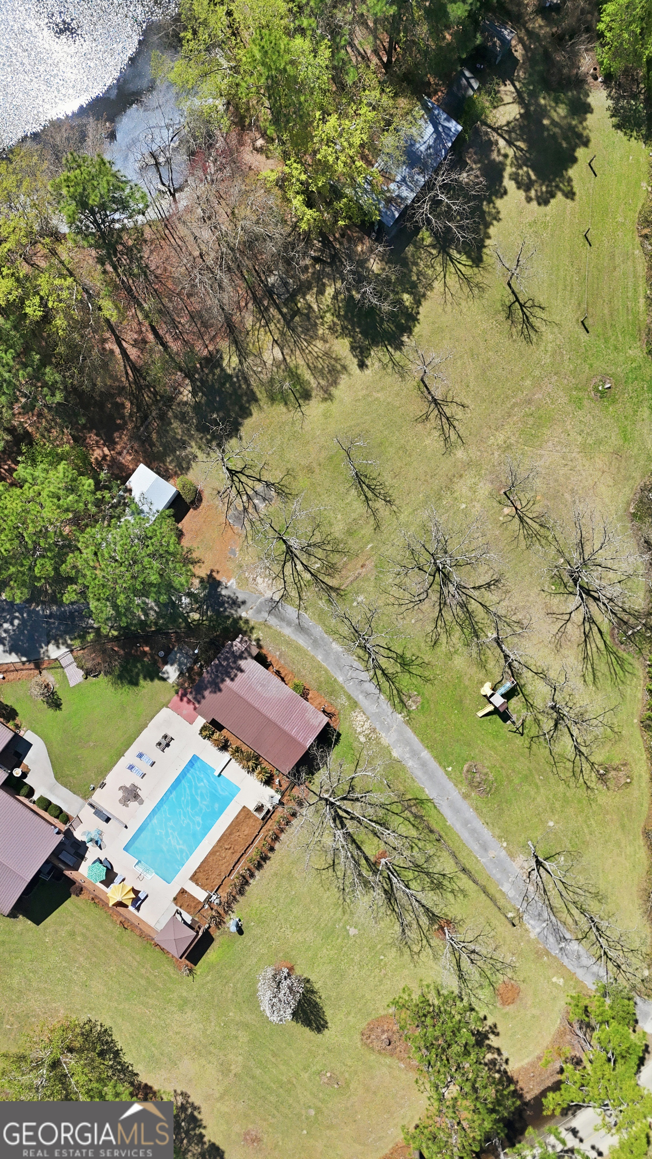 333 Rainbow Ridge Swainsboro, GA 30401 - Photo 42 of 46 an aerial view of a house with a yard