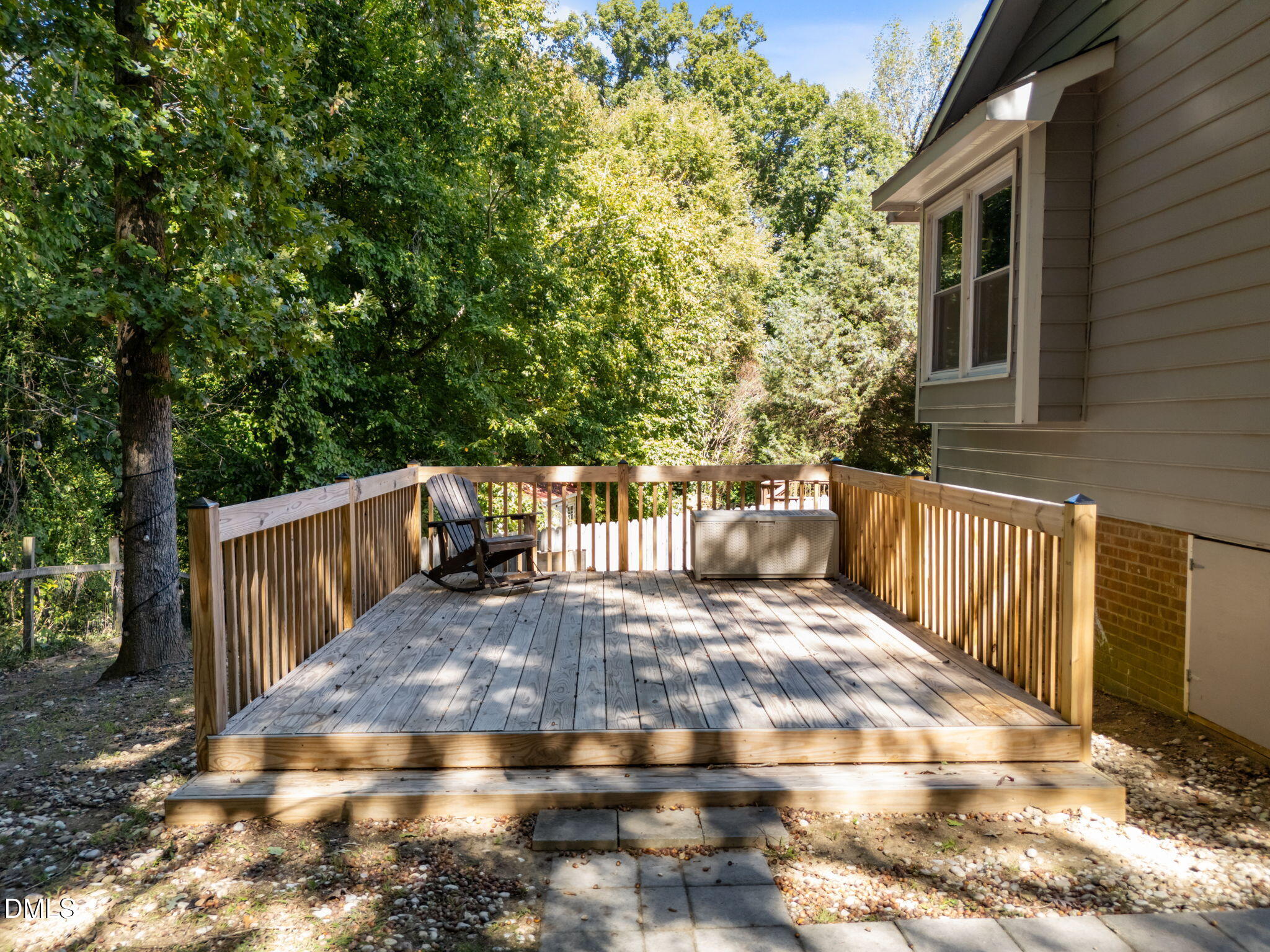 440 Dickens Drive Raleigh, NC 27610 - Photo 13 of 18 a view of wooden floor with a wooden fence