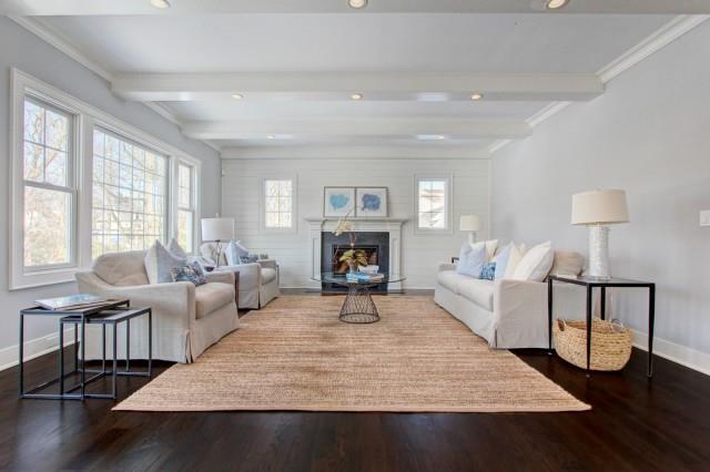 310 Penfield Road Fairfield, CT 06824 - Photo 1 of 1 a living room with furniture two window and a fireplace