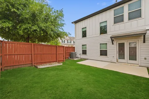 a view of a backyard with a garden