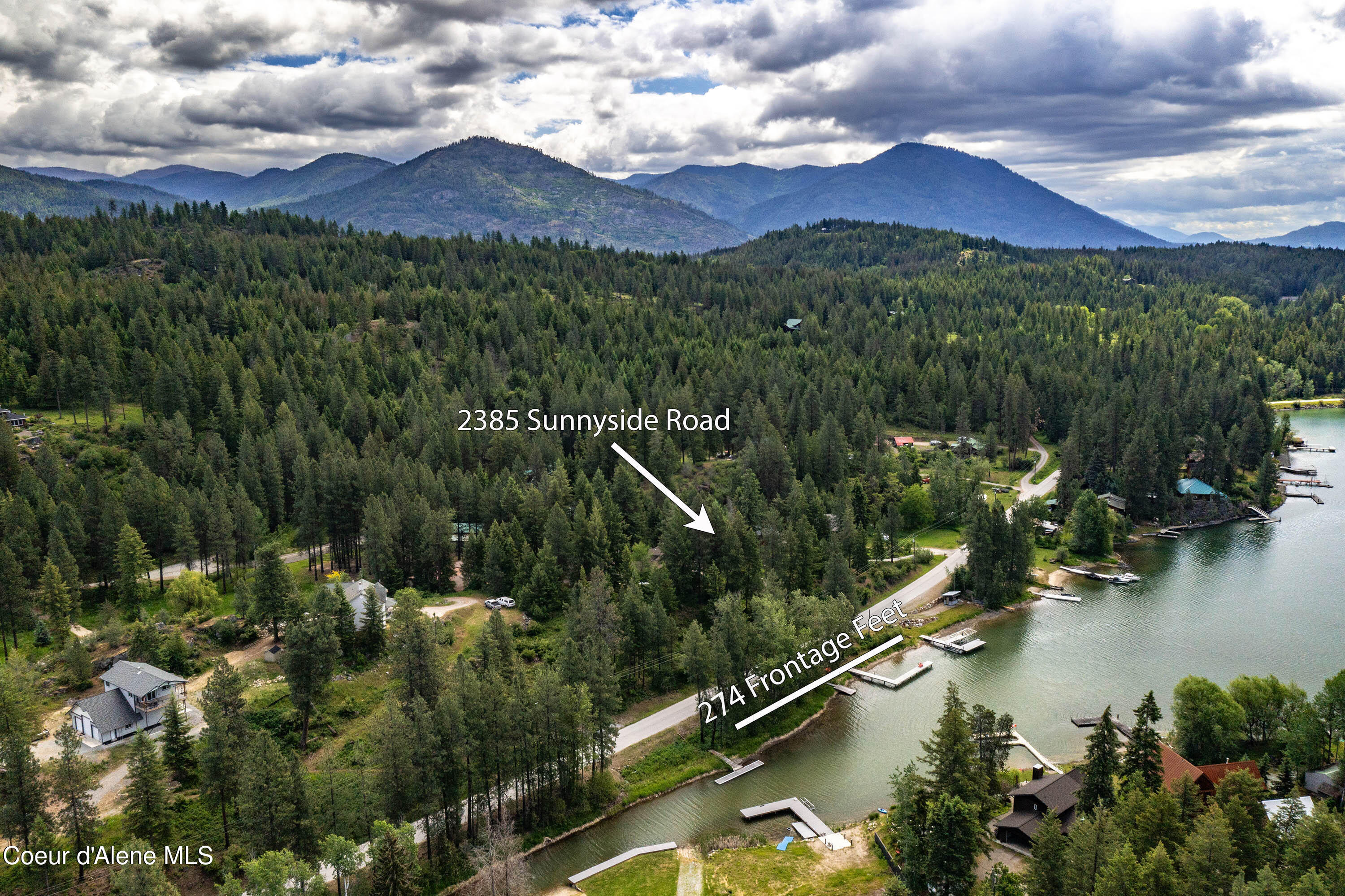2385 Sunnyside Road Sandpoint, ID 83864 - Photo 58 of 64 Aerial View North