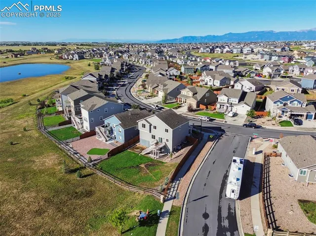 an aerial view of a city