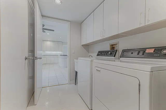 a view of backyard with green space