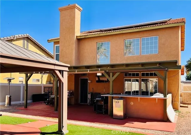 a view of outdoor space with seating area