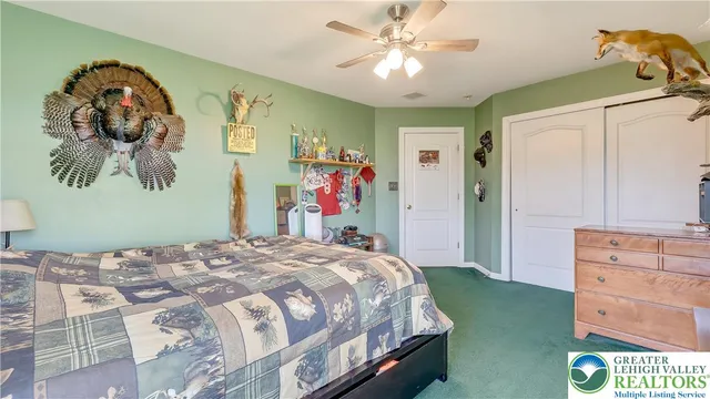 a view of a lake with a city