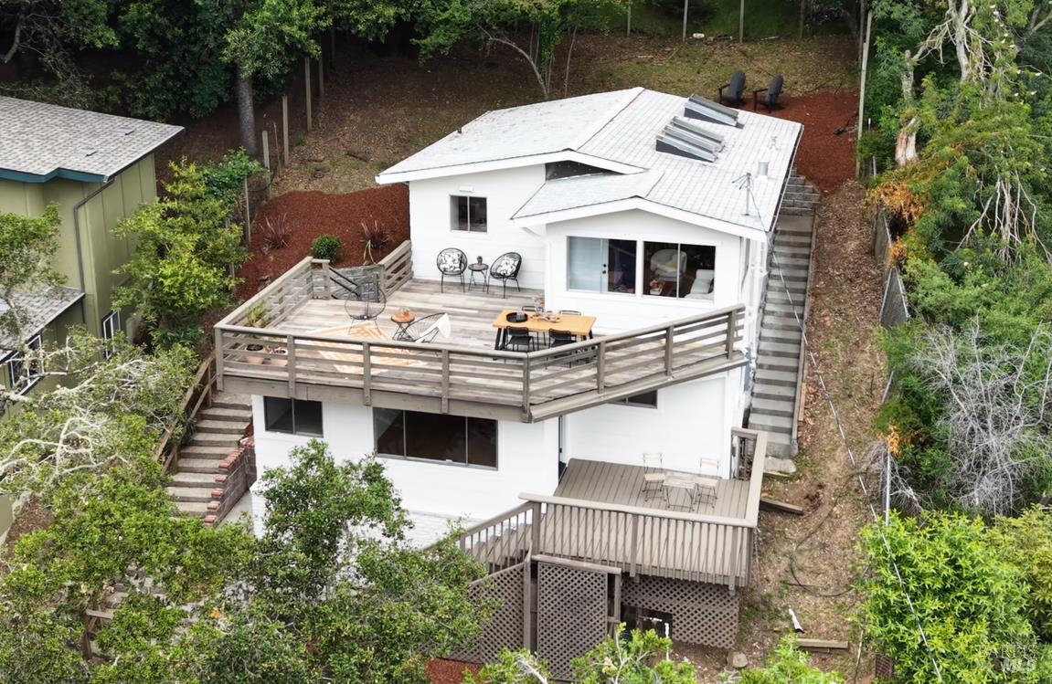 206 Bolinas Road Fairfax, CA 94930 - Photo 1 of 43 Aerial Photo from drone flight