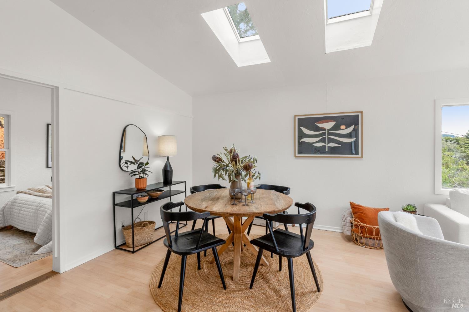 206 Bolinas Road Fairfax, CA 94930 - Photo 12 of 43 Dining room with two skylights.