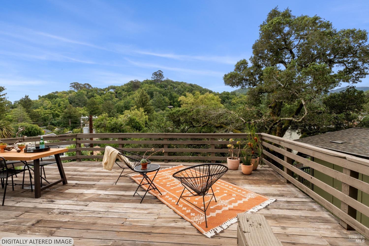 206 Bolinas Road Fairfax, CA 94930 - Photo 3 of 43 Large deck at upper unit with amazing views.