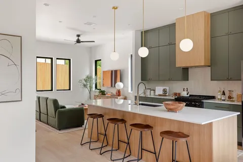 a bathroom with a shower and a bathtub