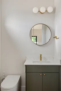 a table and chairs in a room