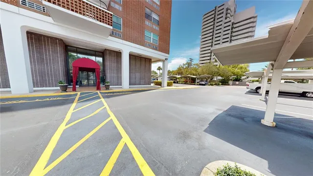 a balcony with a city view