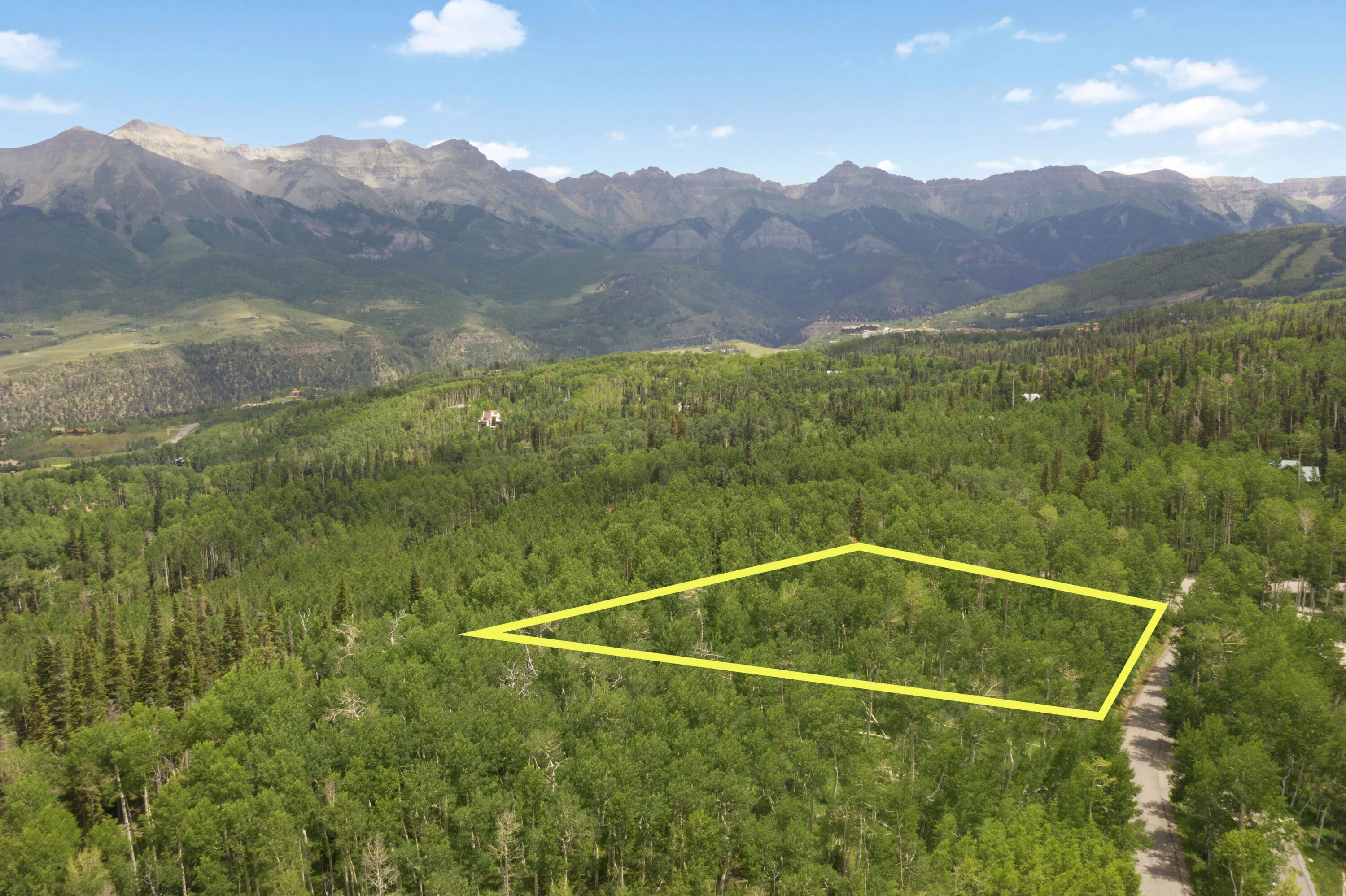 Tbd Saddle Horn Lane Telluride, CO 81435 - Photo 2 of 9 a view of a mountain from a yard