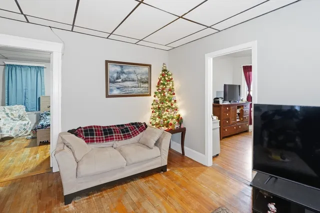 a living room with furniture and a couch