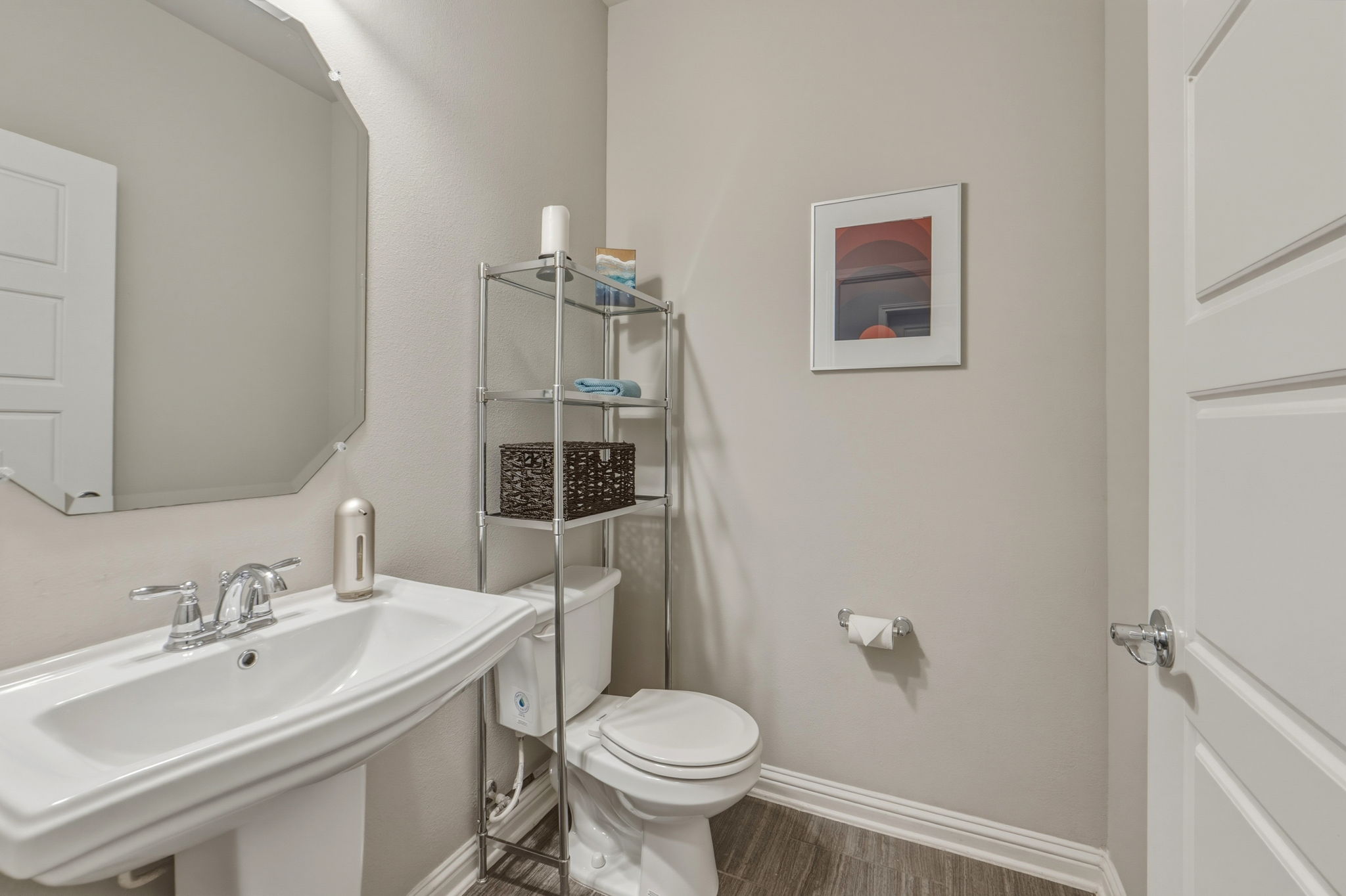 6814 East Riverside Drive, Unit 34 Austin, TX 78741 - Photo 14 of 26 a bathroom with a sink toilet and shower