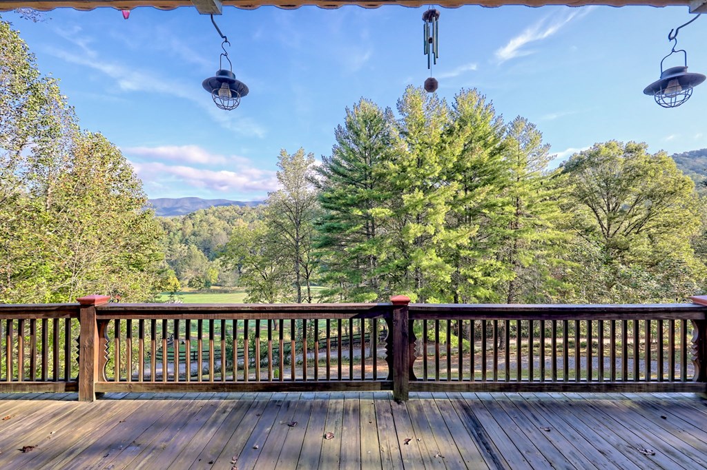 206 Peckerwood Road Hayesville, NC 28904 - Photo 17 of 73 a view of a balcony with wooden floor