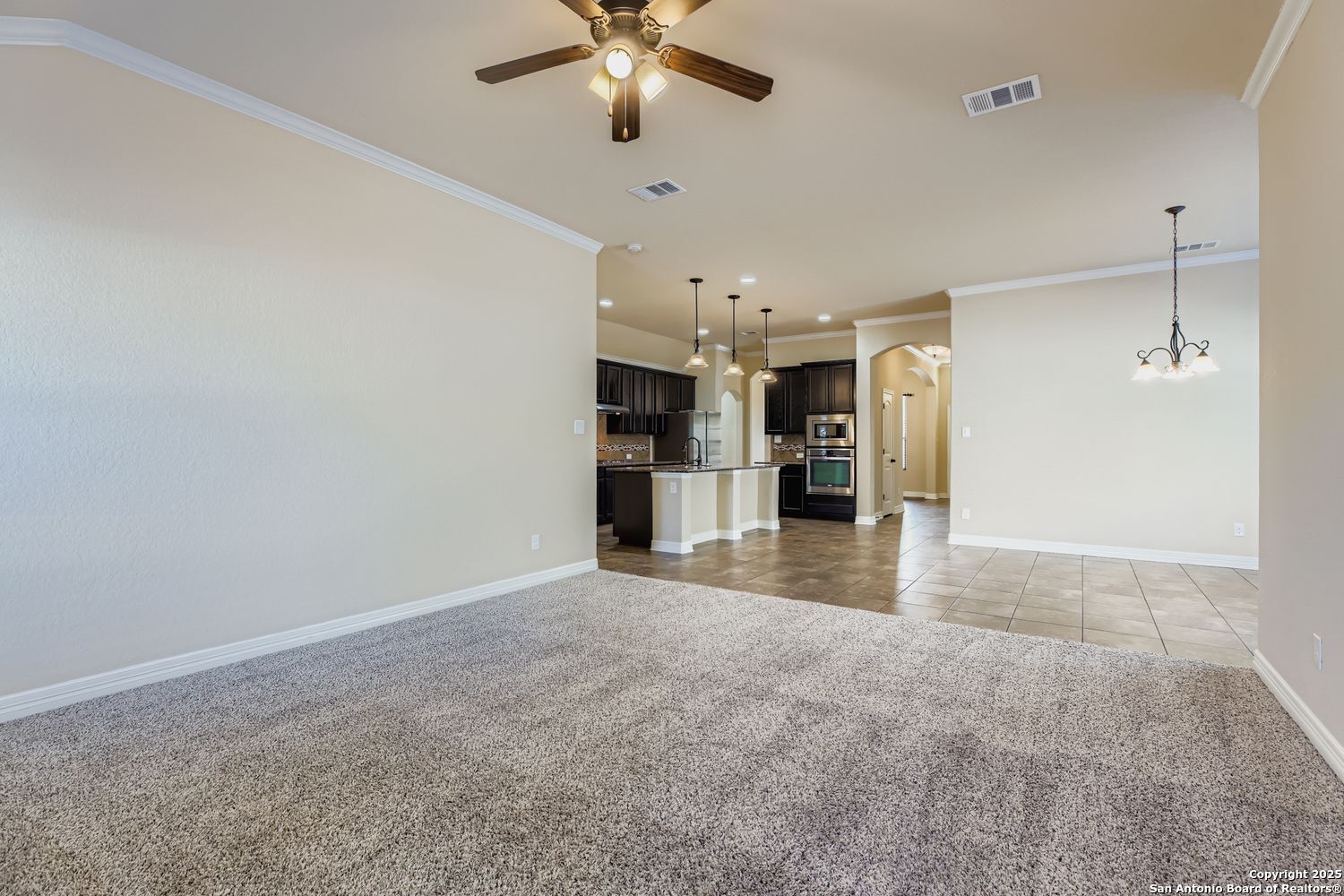 17820 Oxford Mount Helotes, TX 78023 - Photo 6 of 26 a view of a kitchen with a refrigerator and a sink