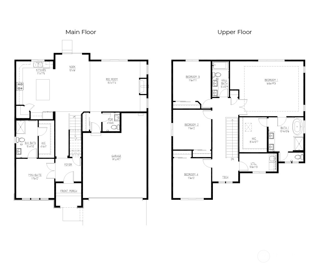 4 178th Place Southwest Bothell, WA 98012 - Photo 31 of 34 a picture of a floor plan