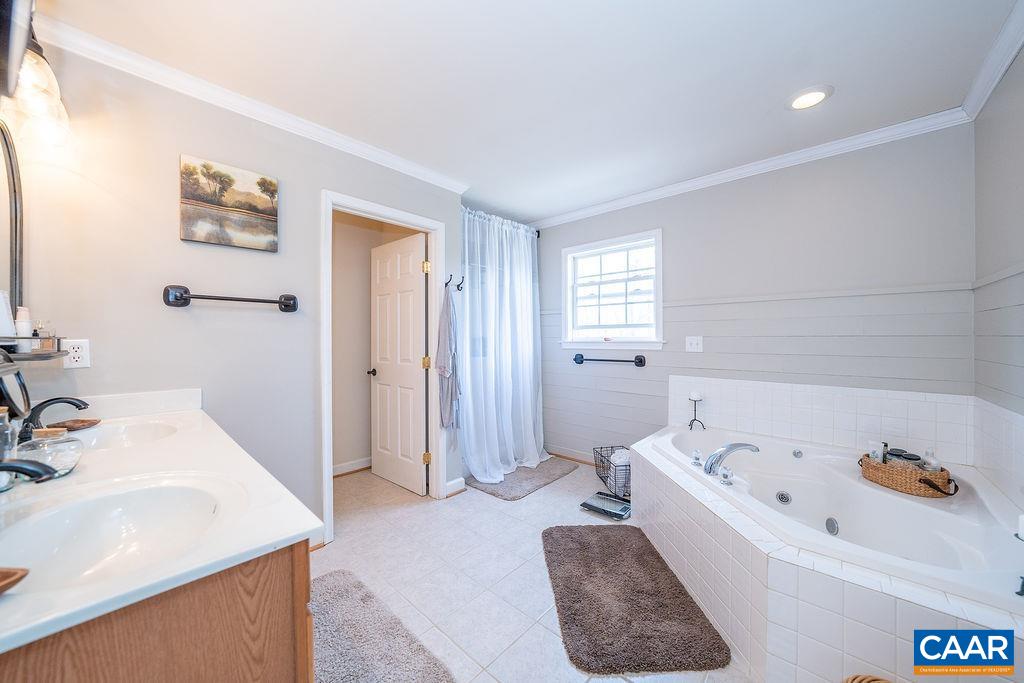 60 Pine Ridge Road Faber, VA 22938 - Photo 47 of 74 a bathroom with a tub sink and mirror