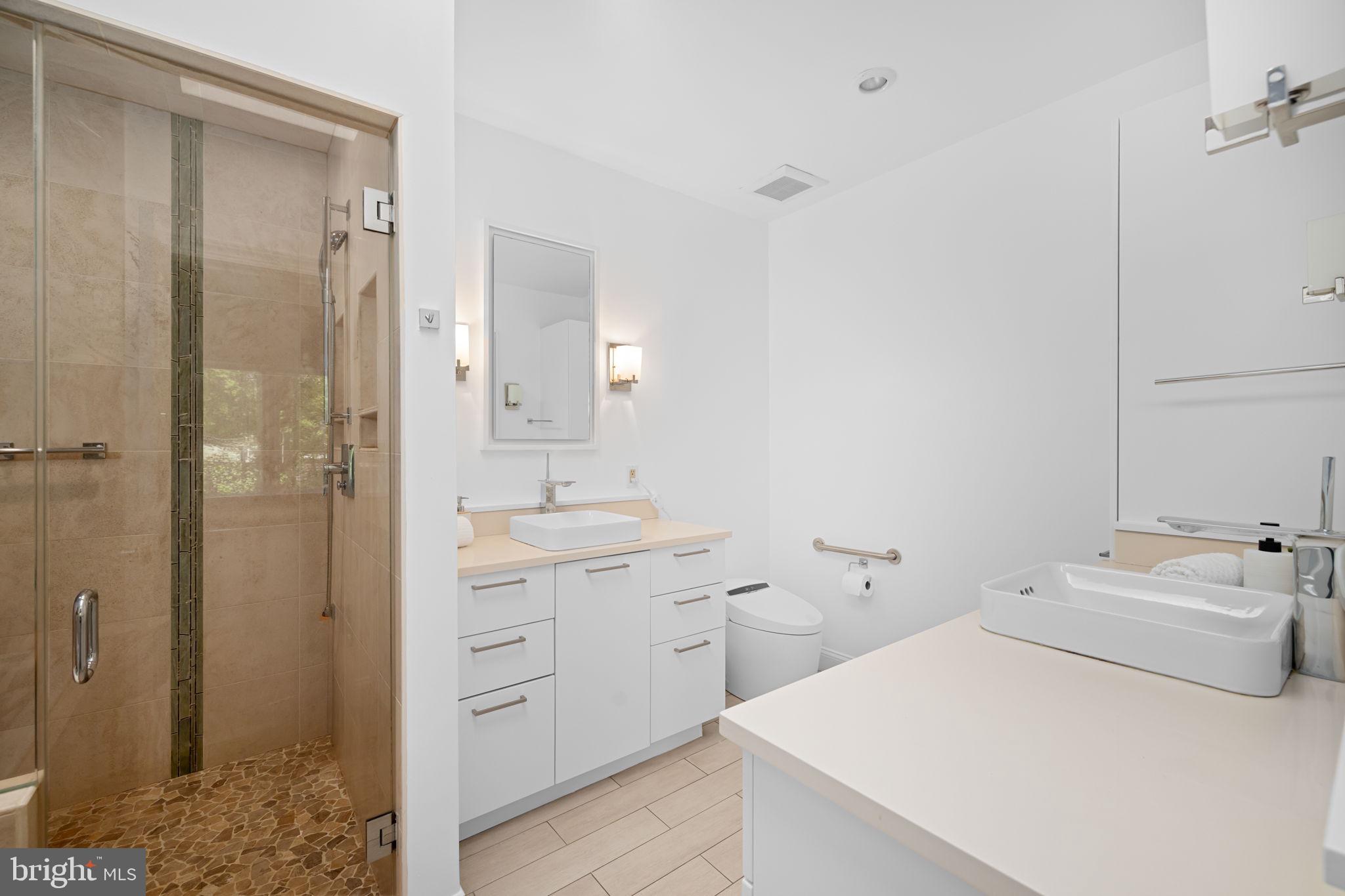 4018 Chancery Court Northwest Washington, DC 20007 - Photo 25 of 43 a bathroom with a sink a toilet and shower