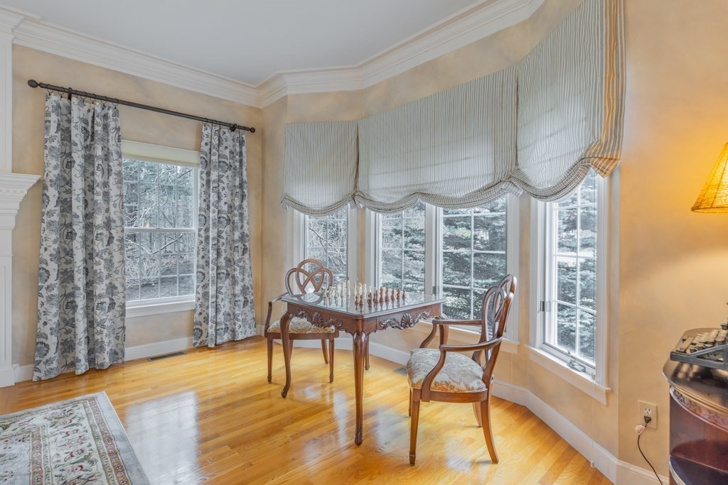 4 Walker Lane Boxford, MA 01921 - Photo 6 of 40 a dining room with furniture and a floor to ceiling window