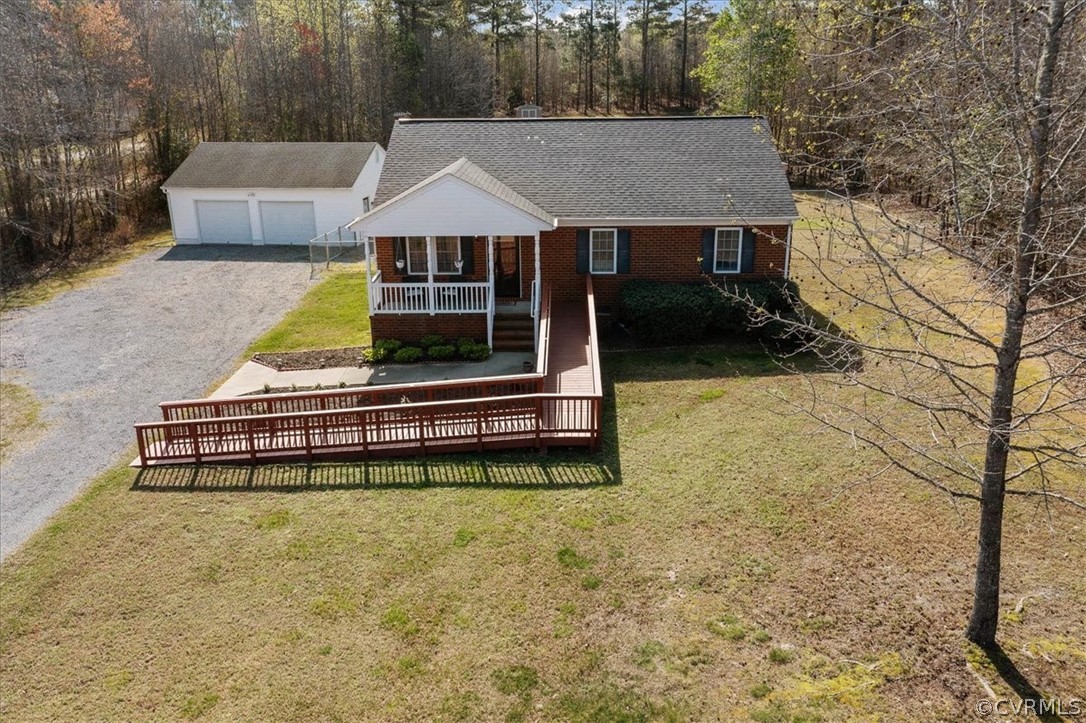 7231 Railroad Bed Road Carson, VA 23830 - Photo 42 of 42 a aerial view of a house with swimming pool and sitting area