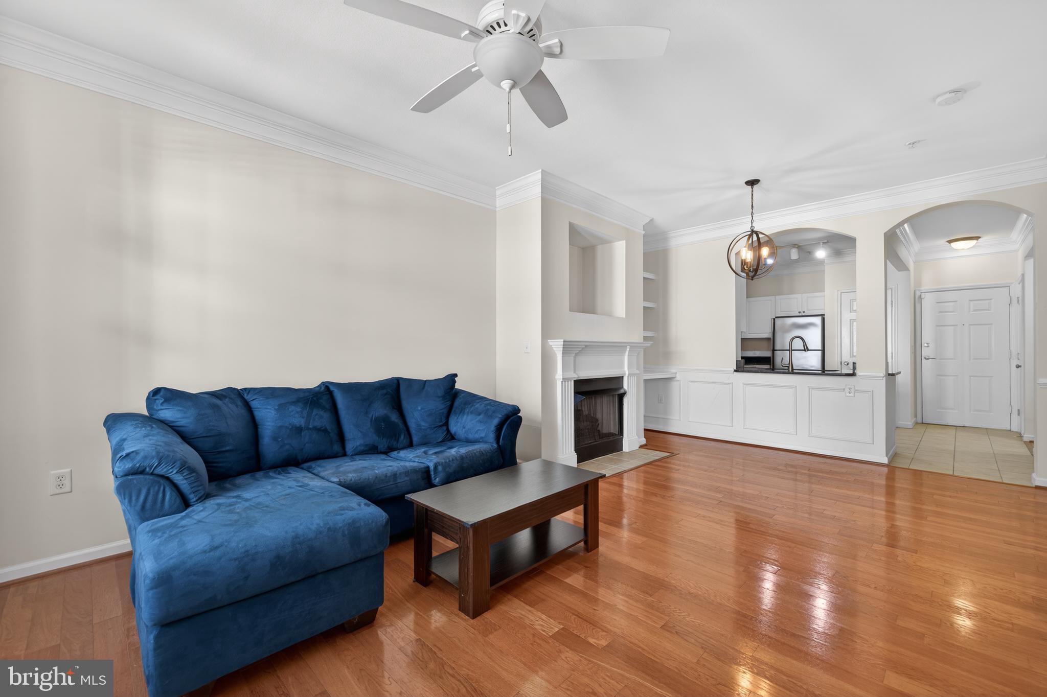 31 Booth Street, Unit 358 Gaithersburg, MD 20878 - Photo 6 of 20 a living room with furniture and a fireplace